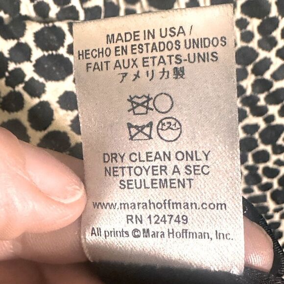 Mara Hoffman Strata Spotted Polka Dot Fit & Flare Black & White Dress Size L 📦 - Picture 6 of 10